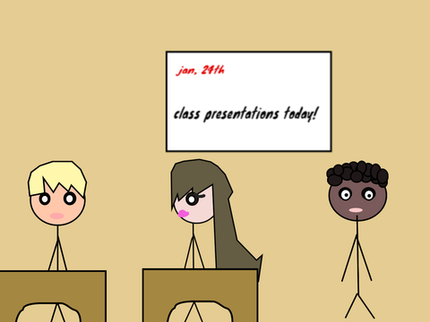 class presentations be like....