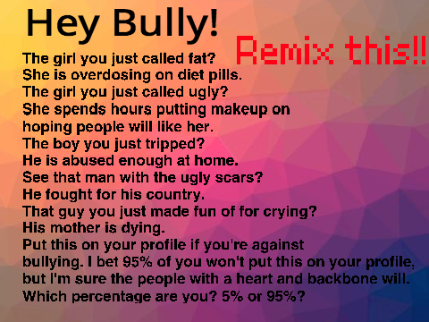 Let's Stop bullying!!!!! remix