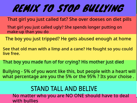 REMIX TO STOP BULLYING