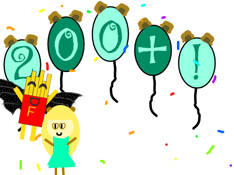 Add yourself congratulating Kate on 200+!