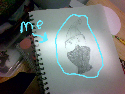 Snowy day drawing kind of a self portrait