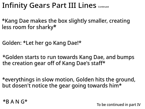 Infinity Gears Part III Voice Lines