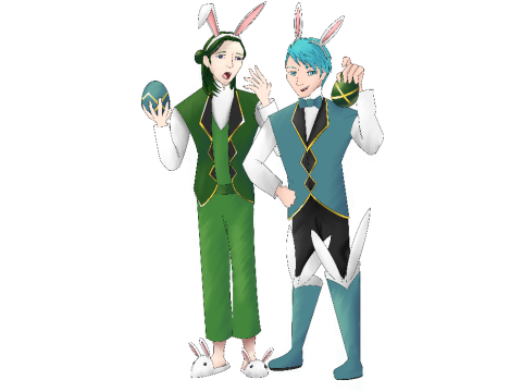 (FANART) Idea for a Caspar + Linhardt Spring duo (FEH)