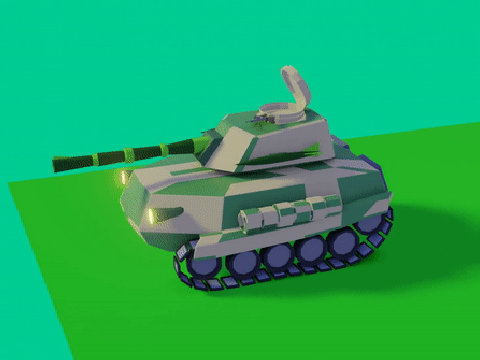 Low-Poly Tank Animation
