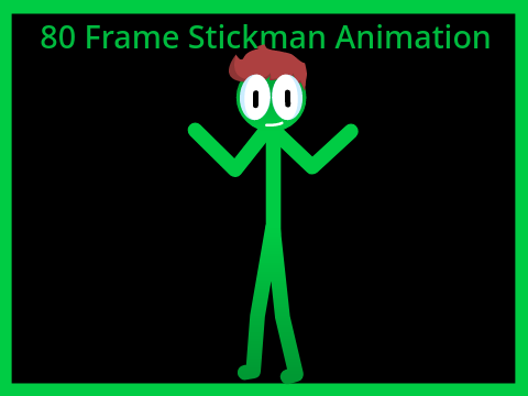 Smooth Animation Practice (Stickman Flip) 80 Frames