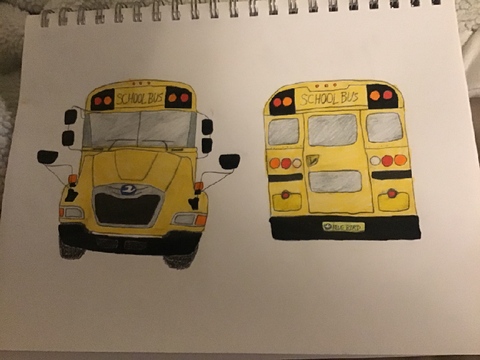 Blue Bird Vision drawing with updated grille