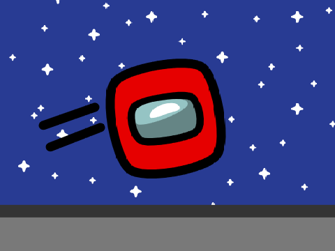 Among us scrolling platformer
