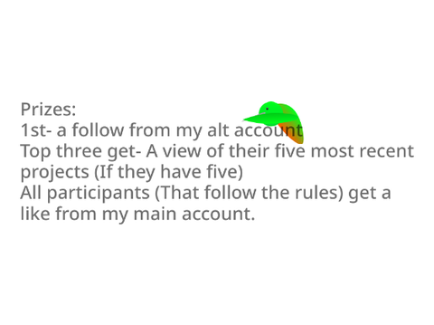 (CLOSED) 200 Follower contest (Hummingbird themed)
