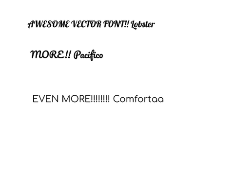 AWESOME VECTOR FONTS :D