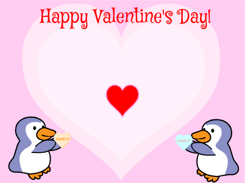 penguin day .. i mean HAPPY VALENTINES DAY!!