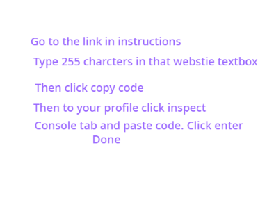 255 Characters in What I am Working on!