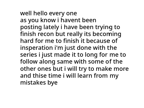 just a message