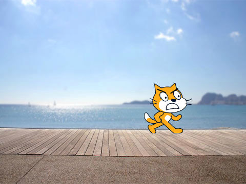 Scratch cat getting so angry that he RAN fast! 