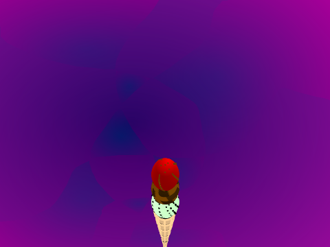 Add an ice cream scoop to the cone! 3D!