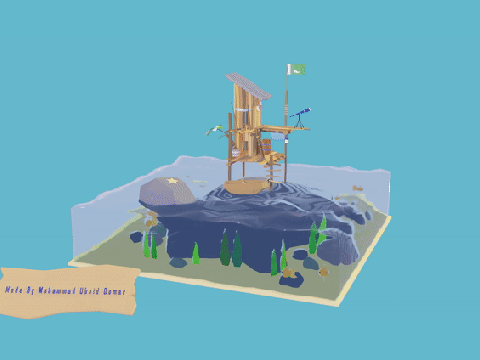Animated Low-Poly Sea Shack
