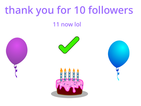 12 followers thank you celebration