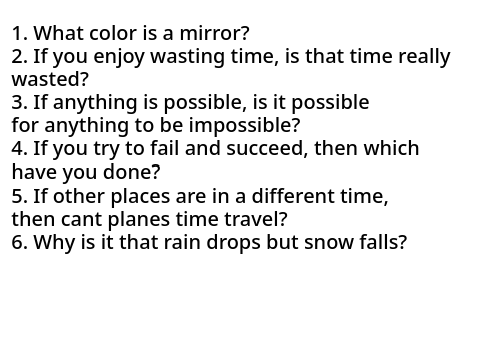 Unanswerable Questions