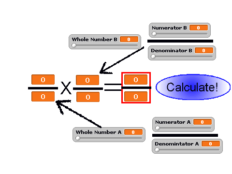 Multiplying Mixed Numbers Calculator