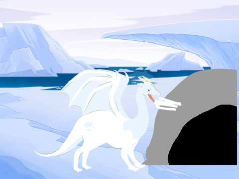 Winter by the ice kingdom. copy
