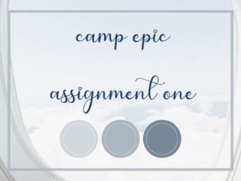 ✈┊camp epic assignment one