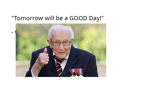 Tribute For Captain Sir Tom Moore 