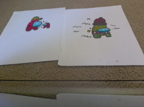 My among us drawings (i can do better) LOL