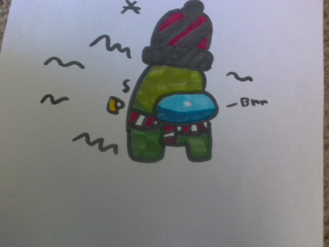 Among us drawing exept only one of them