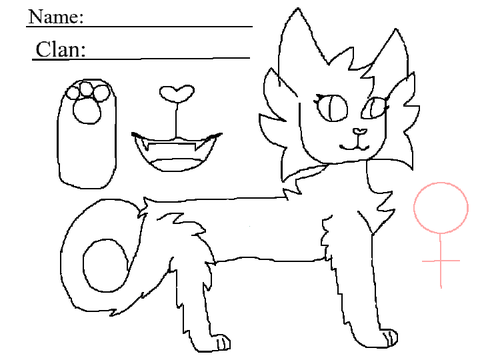 Ref sheet for Warrior Cats RP