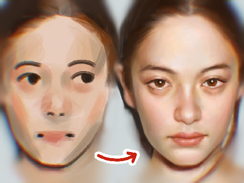 Portrait Painting Process ✧ 2 