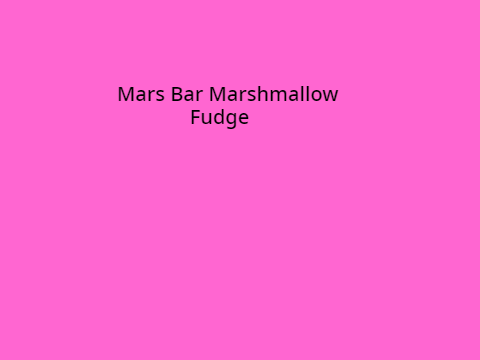 Mars Bar Marshmallow Fudge