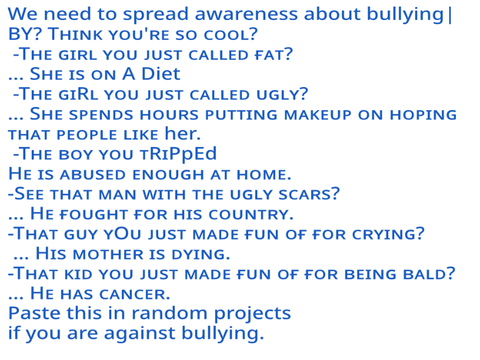 No More Bullying! (Poem) #StopTheHate #SpreadTheMessage