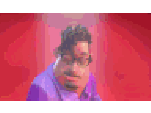 Pixelated grubhub commercial