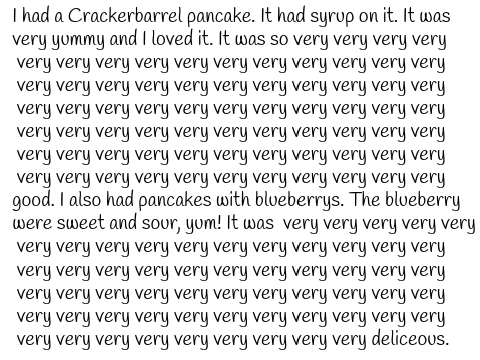 1000 word pancake essay...
