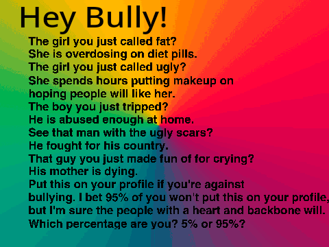 Are you a bully? Does it feel awesome? No, it doesn't. Remix if you agree.