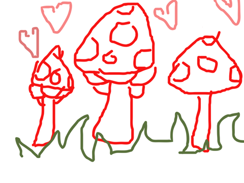 P R O C R A S T I N A T I O N ft some mushrooms ? I drew w my finger 