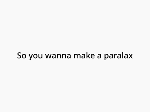 paralax tutorial