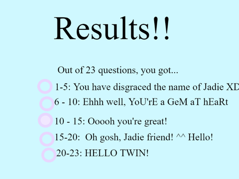 How "Jadie" are you? ^^ remix
