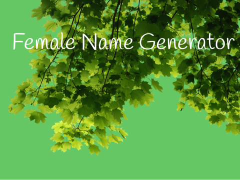 Female Name Generator 3.0