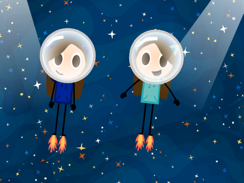 Floating in space 