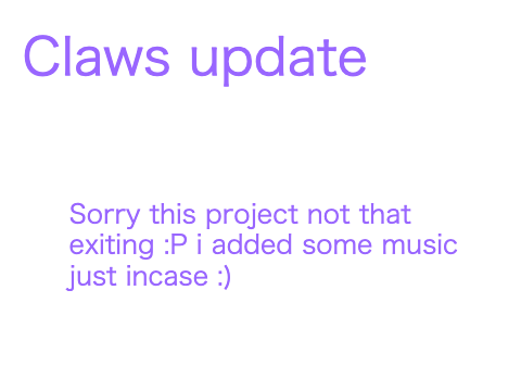 Claws update
