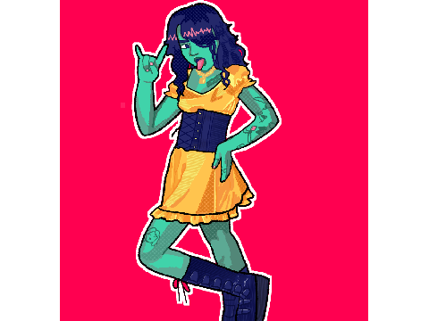 trying out funky colours