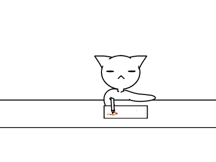 sketchy cat: drawing clip