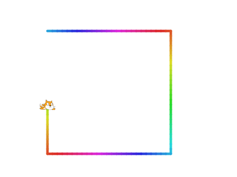 正方形を描く虫