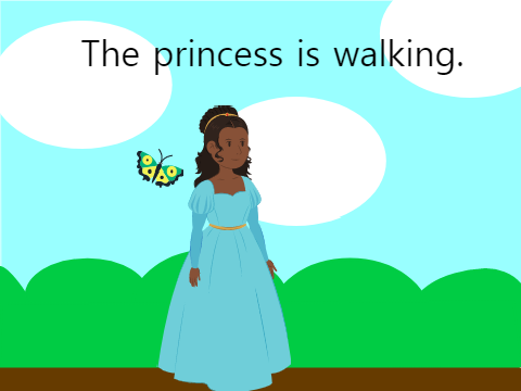 THE PRINCESS IS WALKING