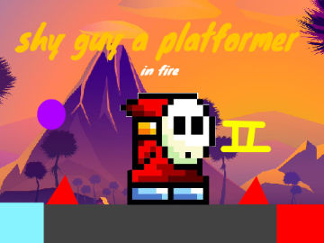 shy guy in fire