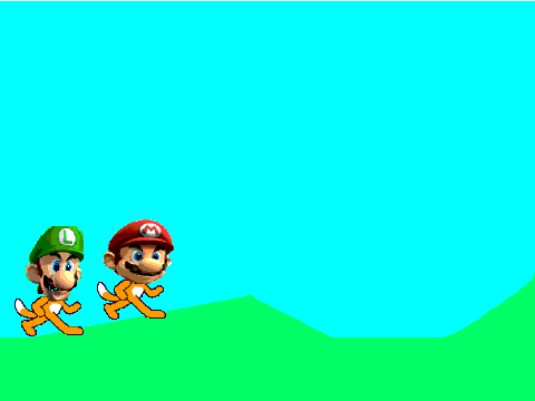 Mario and Luigi Double Scrolling
