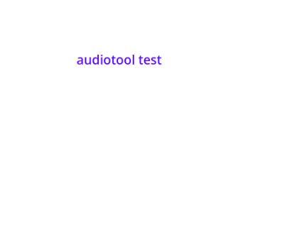 Audiotool Test