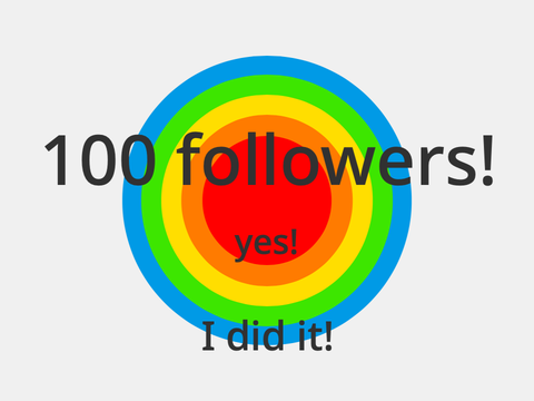 100 followers!!! :D