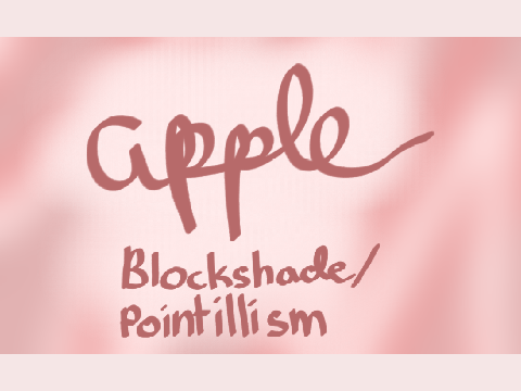 apple pointillism/blockshade