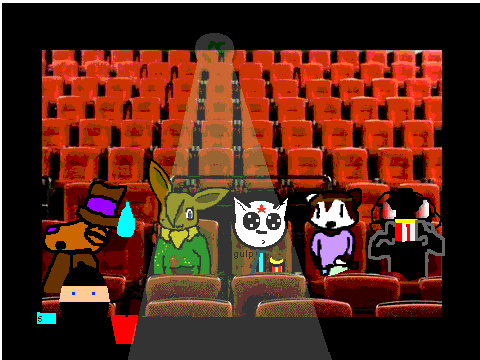 Ninja watches movie